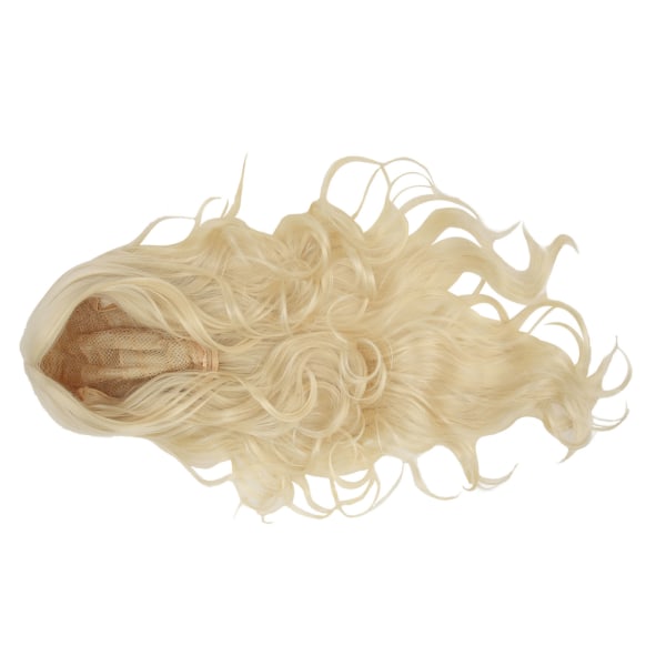 Langt krøllet hår paryk Kvinder Syntetisk Large Wave Simuleret til Cosplay Halloween Blond