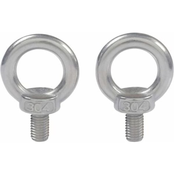 M4X10 304 Rustfrit Stål Han Gevind Løfteøje Øjebolt Øjebolt Skruer Maskiner skulder 10 STK.pa