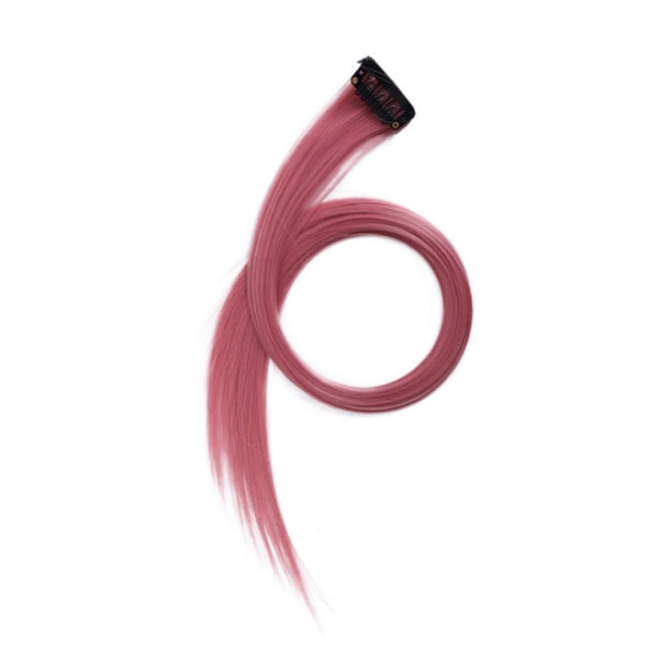 21,7 tum färgat hårförlängning Straight Highlights Clip hårförlängningar för Cosplay Party Rosa