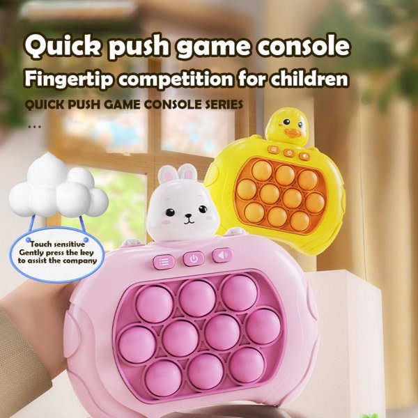 Pop It Game Machine Söt tecknad Kanin Duck Toy Quick Push Bubb kanin kokoinen