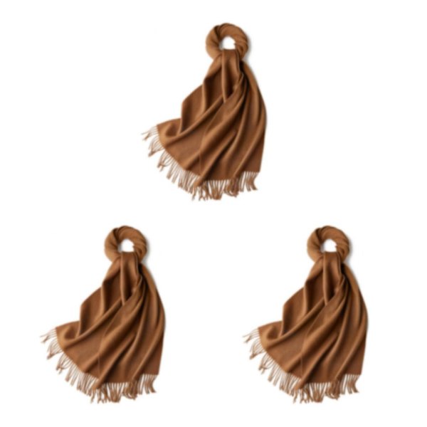 1/2/3 unisex-huivit fransuilla Lämmin ja mukava putkihuivi ruskealle keltaiselle brown yellow 3Set