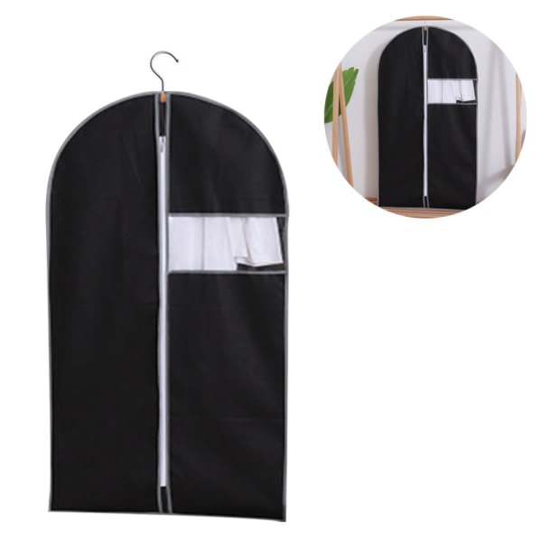 Set med 5 hengende plaggposer for oppbevaring Breathbale Suit Cover Black 60x120cm