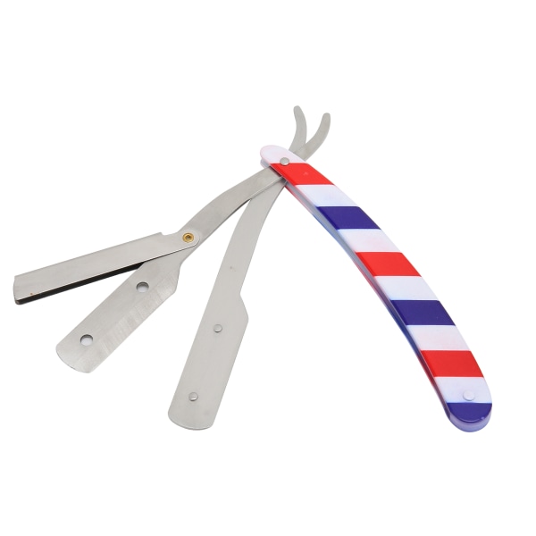 Barber barberbladsholder professionel vintage manual rustfrit stål lige kant til salon uden klinge