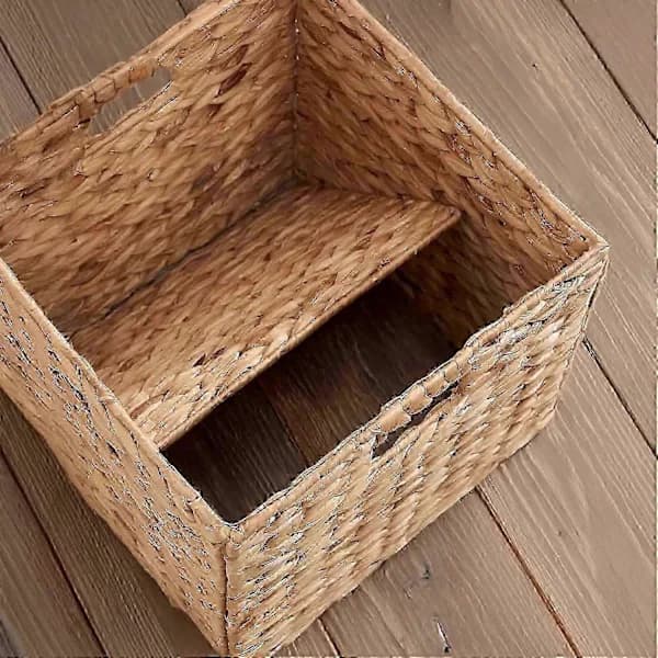 1-pack vattenhyacint förvaringskorgar för sovrumsorganisation, 30x30 cm