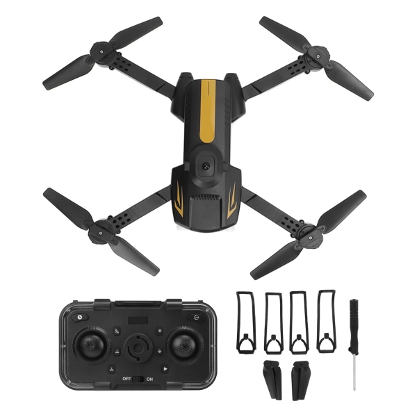 Drone Plast 4K High Definition Dual Camera Lins Optisk flödespositionering Undvik hinder UAV för 14 över svart trippelbatteri