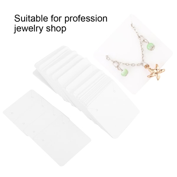 100 stk 5 x 5 cm gjør-det-selv-håndverk smykker anheng Halskjede Hengende skjermkort Hvit