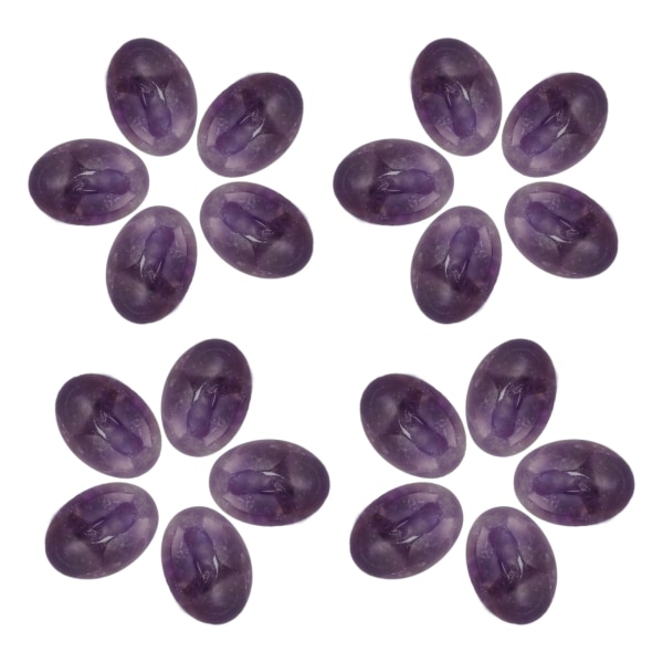 20 stk ovale naturlig ametyst cabochon stein 18x13 mm perler for DIY smykker å lage anheng tilbehør