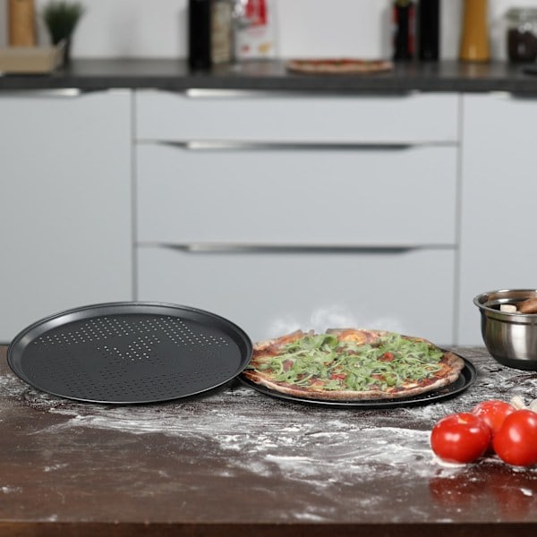 Pizzaplade perforeret sæt