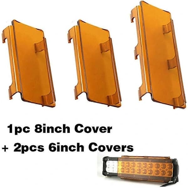 20 tommer gul snap-on linse dæksel til 6 tommer + 8 tommer til Offroad Led Light Bar ATV