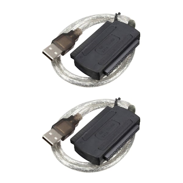 2X USB 2.0 Uros IDE SATA -sovitinmuunninkaapeli Kiintolevysovitinkaapeli PC:lle 2,5 tuuman 3,5 tuuman.pa