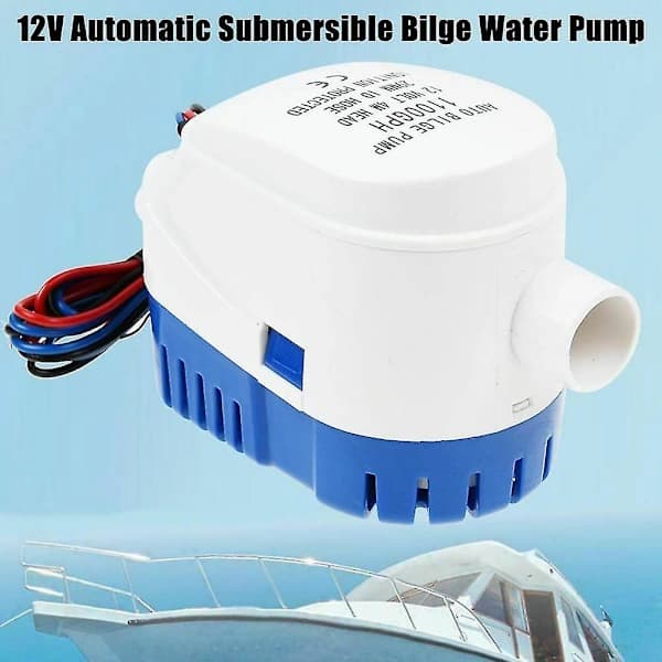 12V 1100gph Marinbåt Automatisk Länspump Husbil Auto Dränkbar Pump