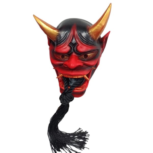 Japansk Cosplay Latex Face Cover Anime Horror Blødt Face Cover Halloween Ghost Demon Face Cover Scene Performance Rekvisitter