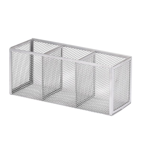 Pennhållare, Black Mesh Pen Organizer förvaringskorg med 3