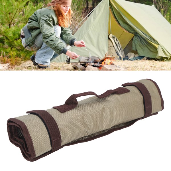 Campingtelt stakepose rivebestandig multifunksjonell telt spikerhammer oppbevaringspose med håndtak for utendørs