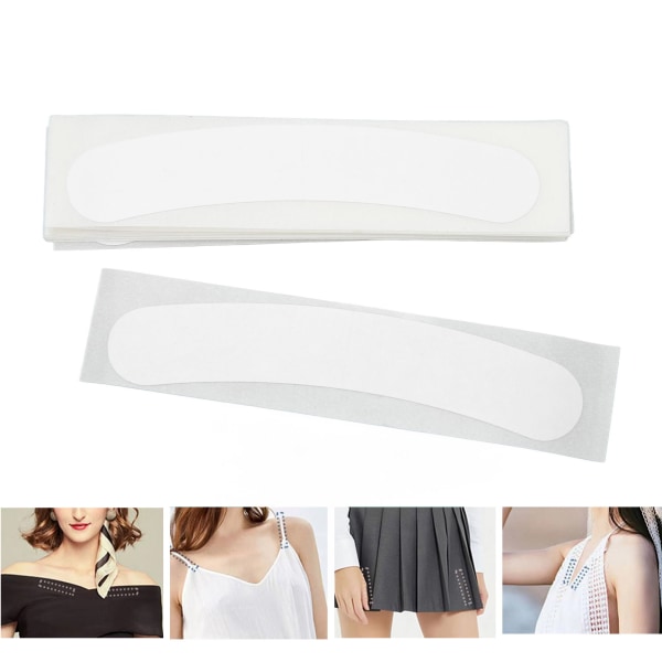 50 st Clothes Safe Tape Självhäftande svettsäker dubbelsidig tejp för krage Transparent