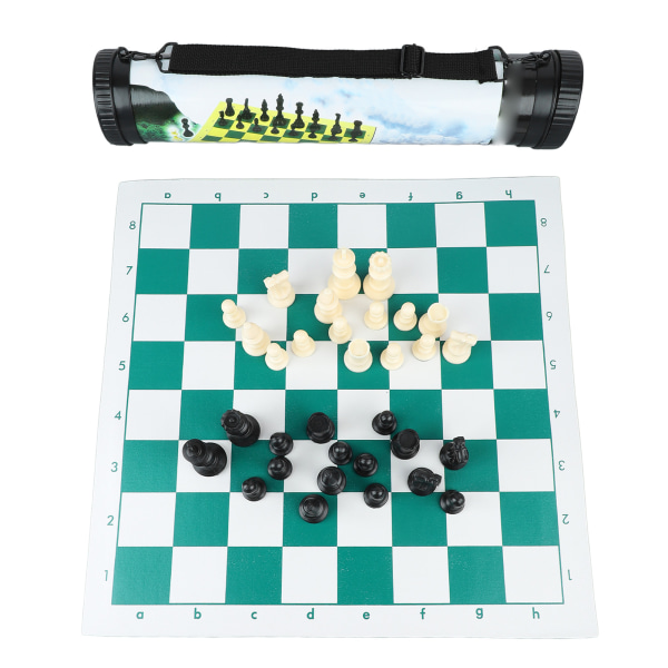 Sjakksett Toy Barrel Bærbart sjakkbrettspillsett Puslespill Bærbare interaktive leker for nybegynnere barn Voksne