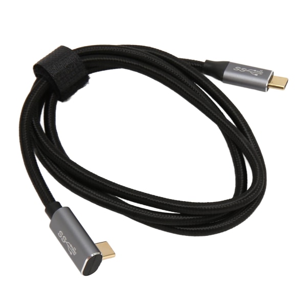 USB C til 90 grader USB C-kabel 100W USB3.1 Gen2 10Gbps 4K 60Hz rettvinklet Type C til Type C-datakabel for dampdekk 50cm / 19,7in