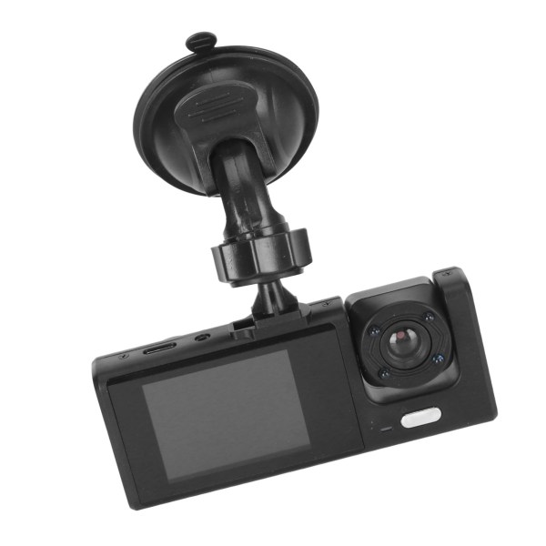 3 Lens Dash-kamera Bilkørselsoptager med IR Night Vision Loop-optagelse G-sensor Nødbesparelse