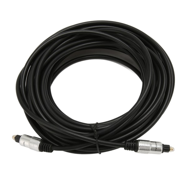 Optisk ljudkabel Guldpläterad kontakt Klar digital ljudfiberoptisk kabel med aluminiumhölje 5m / 16.4ft