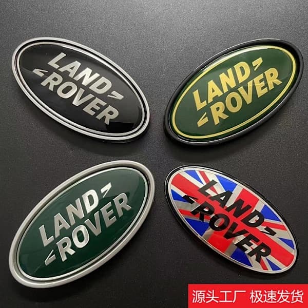 Land Rover Frontgrill Bagklap Emblem ABS Galvaniseret Badge Med 3M Klæbemiddel til Range Rover Discovery Sort 86 x 44 mm Middle net black 86 * 44