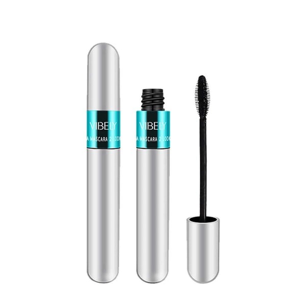 2 i 1 Vibely Mascara 5x Längre Vattentät Kosmetika för Naturlig Förlängning och Förtjockning Inga Klumpar 4D Silk Fiber Mascara—PA