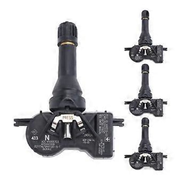 4 stk. TPMS dæktrykssensor 407004CB0B til Nissan Qashqai J10 J11 X-Trail NV200 Leaf Juke Note fo
