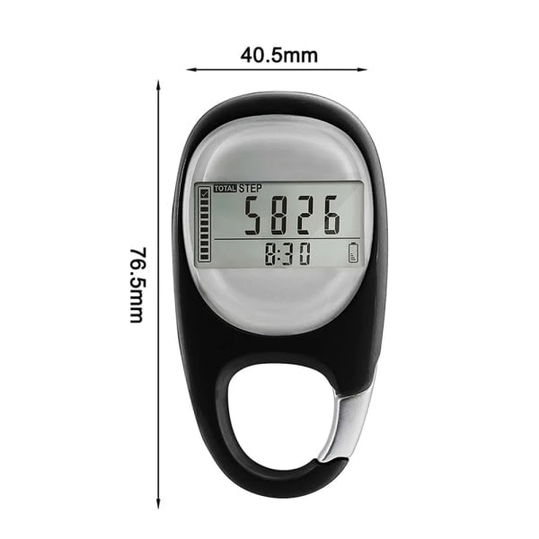 3D Digital Pedometer for Walking Clip-on Step Counter with Clip