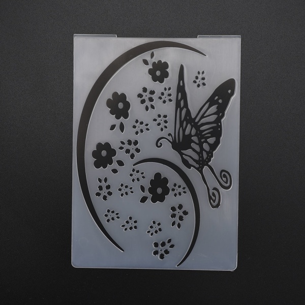 5 stk Plast preging mal for DIY Craft Card Making dekorasjon tilbehør