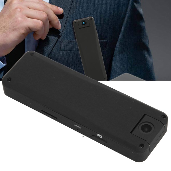 Mini Wearable Camera HD 1080P Intelligent Noise Reduction Digital Recorder med Back Clip for Meetings Klasseforelesning