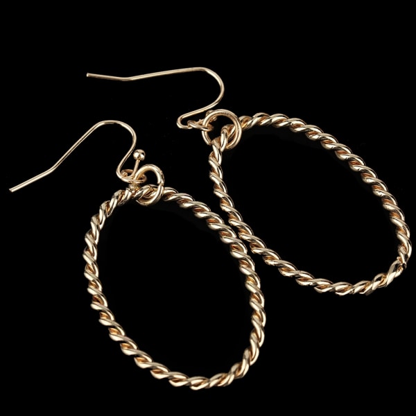 Mode kvinnor guld geometrisk rund cirkel choker halsband + örhängen smycken set