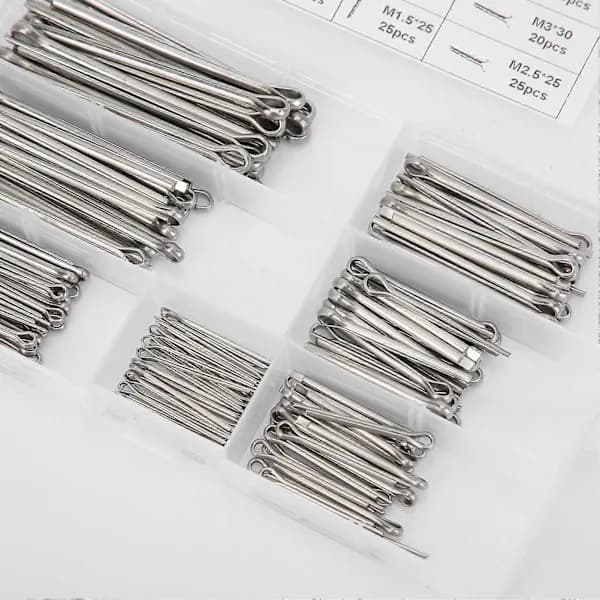 150 stk Splintstift Sortiment Rustfritt stål 7 Spesifikasjoner Delte splintar Universalbiltilbehør