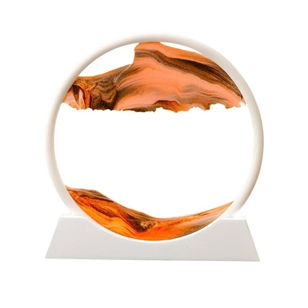 CZQIKEDA Bevægeligt Sand Billede, 3D Dynamisk Rund Sand Sort One-size