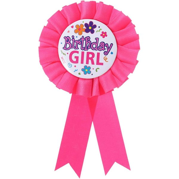 Fødselsdagsrosett-merke Baby Birthday Award Ribbon Badge Fødselsdagsdekorasjoner for barnebursdag Dekorasjonstilbehør