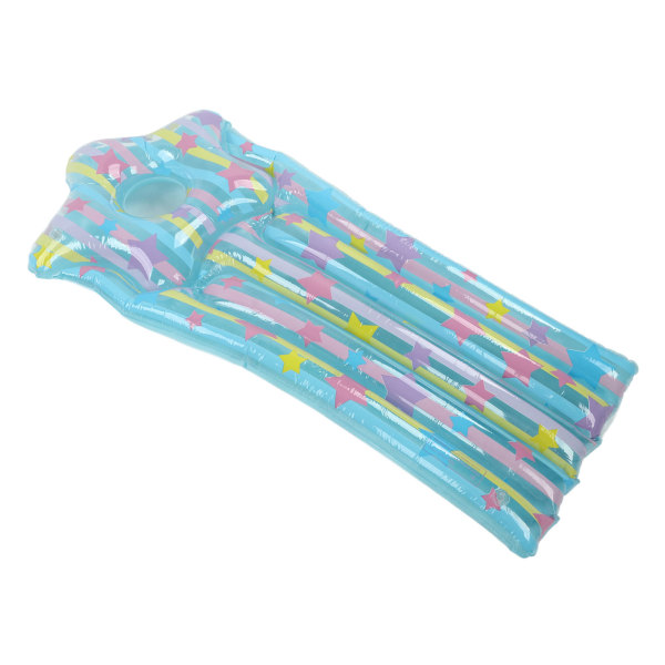 Oppblåsbar svømmebassengmatte 130x60 cm fortykket miljøvennlig PVC antilekkasje svømmebassengmadrass for barn blå