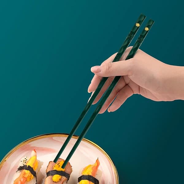 5 par sushipinde, genanvendelige metalpinde A1