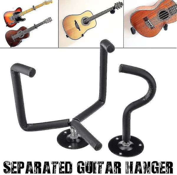 Horisontell väggmontering för klassisk eller elakustisk gitarr, ukulele, banjo, mandolin och bas