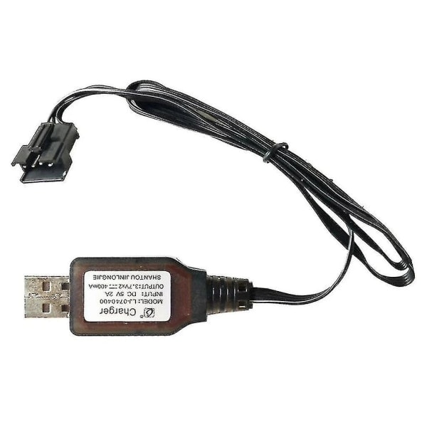 7,4V 3,7V X2-laddare Sm-4p Li-ion Batteri Elektriska Rc-leksaker Bilbåt USB-kabel H(PA)