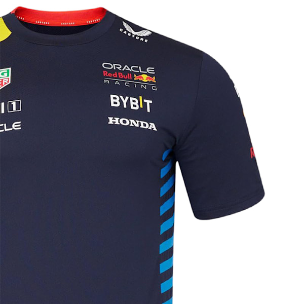 Red Bull Racing Kortarmet T-skjorte Topper 2024 for Menn, Marineblå L.pa
