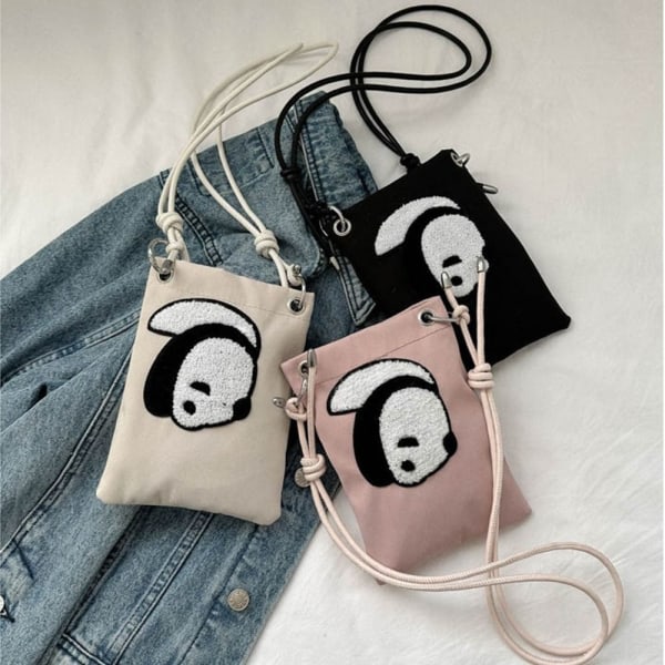 Panda phone case Crossbody-väska VIT vit white