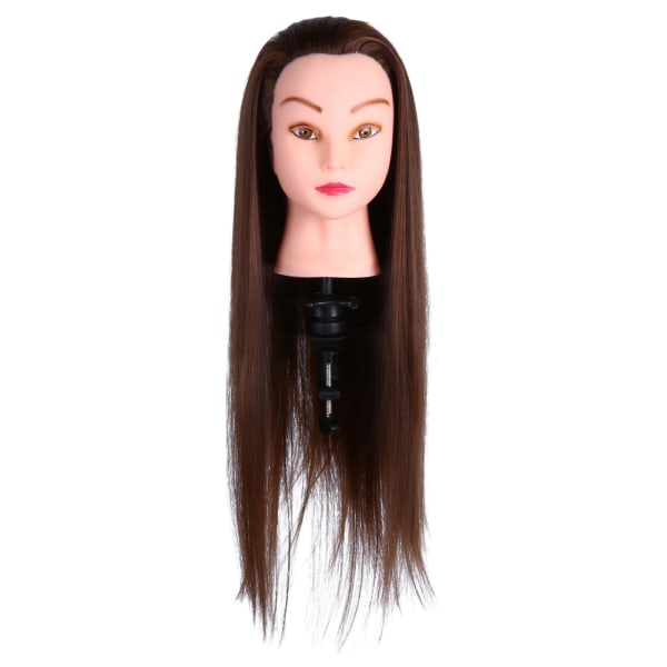 26'' Salong Hair Practice Frisøropplæring Hode Kosmetologi Mannequin med klemmeholder