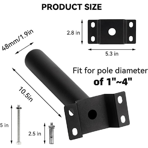 Ljusstolpsfäste Solar Lighting Bracket LED-Monteringsfäste