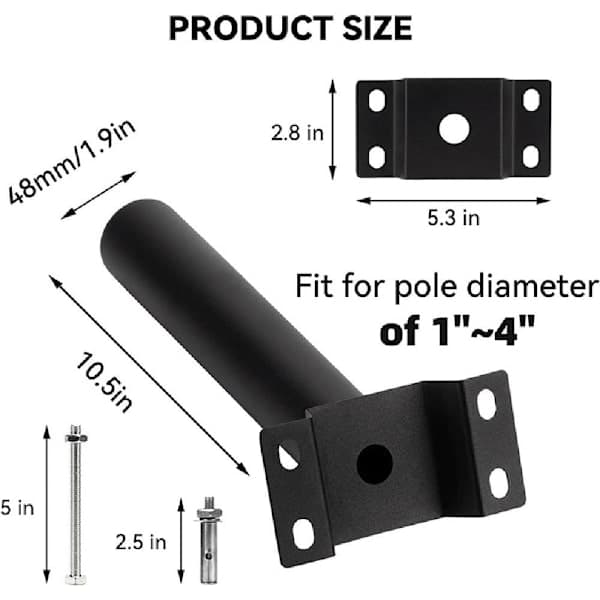 Lysstolpebrakett Solar Lighting Bracket LED-monteringsbrakett