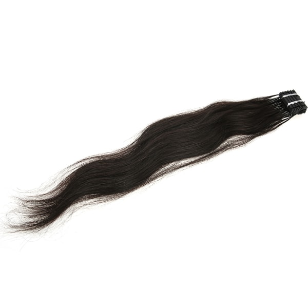 Spårfria hårförlängningsklämmor Naturligt äkta hår Peruk hästsvansverktygssats 65 cm