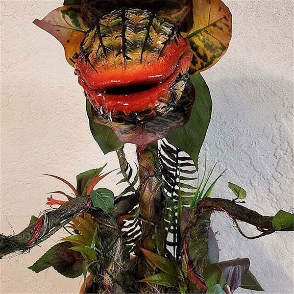 Skræk Piranha Blomsterhave Statue Kannibal Plantefigurer Kunstige Chompers Ligner Blomst Harpiks Skulptur Halloween Skræmmende Rekvisitter