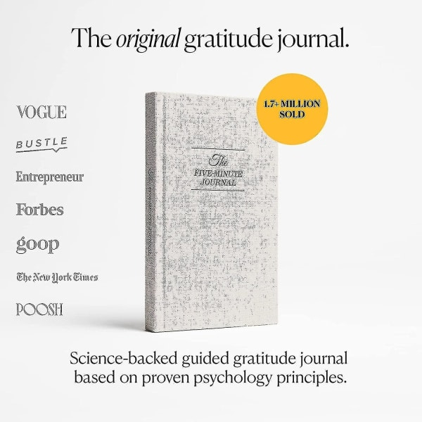 Intelligent forandring: The Five Minute Journal - Daglig for lykke, mindfulness og refleksjon - Odatert Life Planner(,)