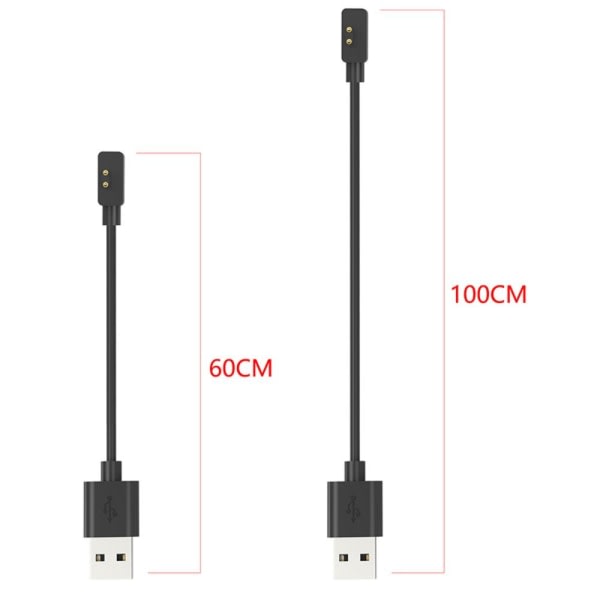 2 STK 60/100 cm hurtiglader USB kabeldokkingstasjon 2 STK 100 CM HVIT 2stk 100cm hvit 2pcs 100cm white
