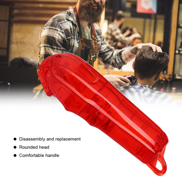 Elektrisk Clipper Replacement Cover Fasjonabelt gjennomsiktig hårtrimmer Full Body Cover Rød