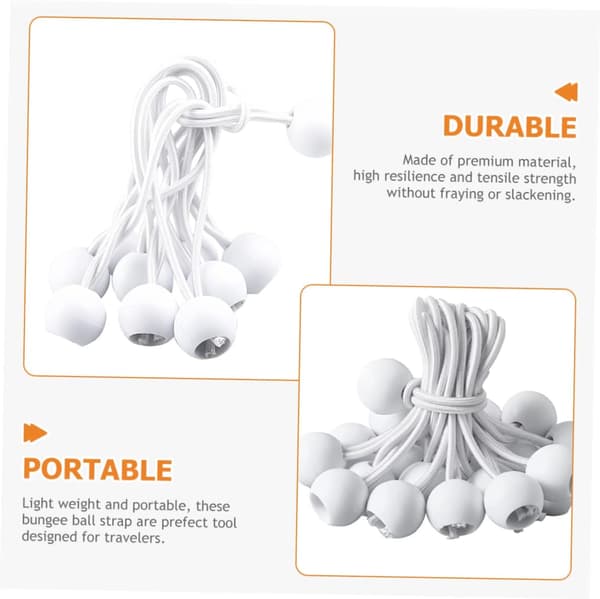 50 stk elastiske tau polypropylen sprettball hvit dribling Hvit