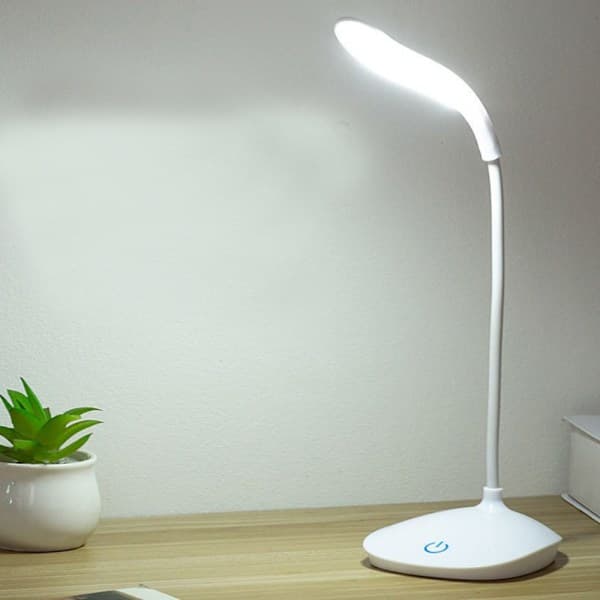 LED Skrivebordslampe Leselampe HVIT hvit