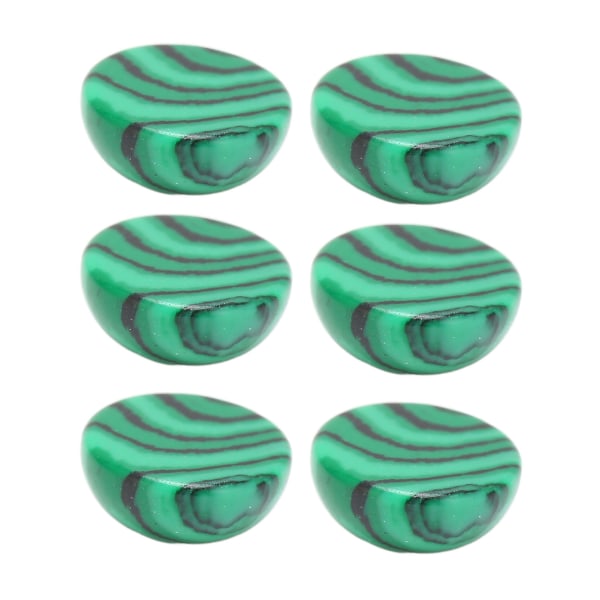 20 stk 8 mm/0,3 tommer halvrund flat rygg Cabochons Stones Malakitt Semi-perler for DIY-smykker